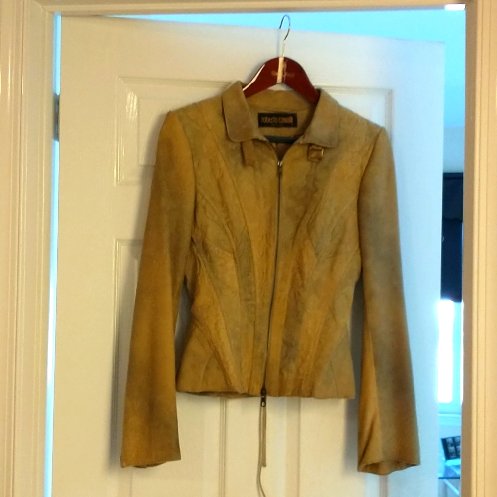 COPY - Roberto Cavalli Suede jacket distressed very good condition